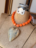 Harvest Chevron Heart Necklace