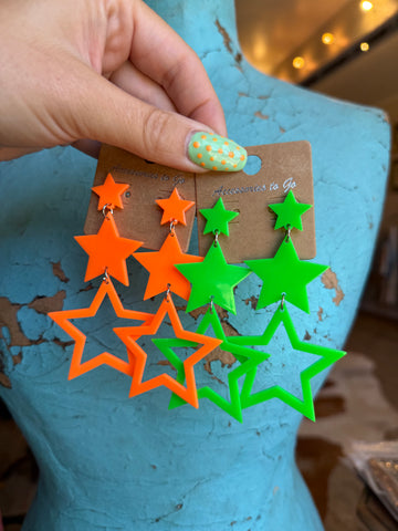 Neon Stardust Earrings