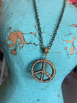 Groovy Bling Peace Long Necklace