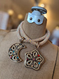 Moon or Star Flower Ice Ice Baby Statement Necklace