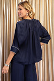 Midnight Sparkle Satin Tracksuit Set