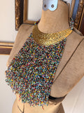Golden Nomad Seed Bead Bib Necklace