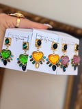 Heart Glow Rhinestone Earrings