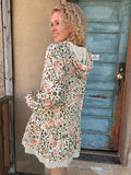 Wildflower Leopard Hoodie Dress