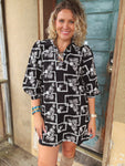 Nomad Script Embroidered Dress