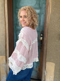Blushing Heirloom Lace Blouse
