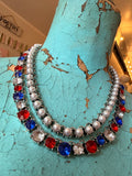 Americana Double Full Circle Necklace