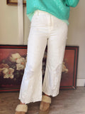 Pearl Trim Straight Leg Pants