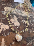 Jennifer Thames Pearl Heart Necklace