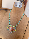 Turquoise Prairie Heart Necklace