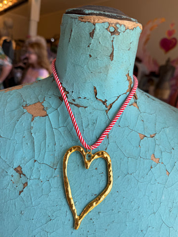 Sweet Heart Cord Necklace