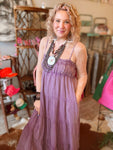 Faded Grape Gauze Maxi Dress