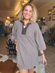 Highland Houndstooth Dress