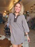 Highland Houndstooth Dress
