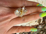 Teardrop Bling Ring - gold or silver