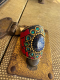 Jennifer Thames Gemstone + Sodalite Ring (Size 9)