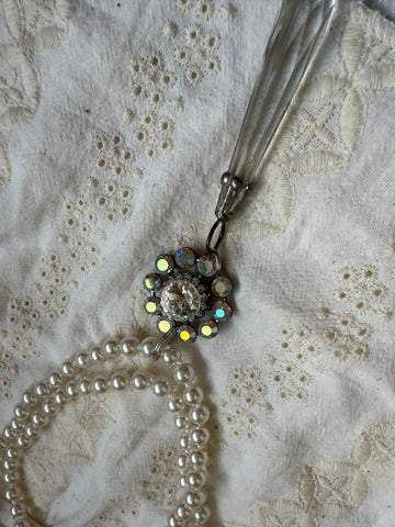 Chandelier Charm Pearl Necklace