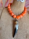 Wild Horn Acrylic Necklace by Jennifer Thames Originals