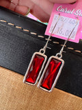 Carol Su Rectangle Gem Earrings