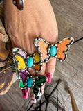 🦋 “Butterfly Garden Ring” – Art by Amy Adjustable Statement Ring