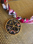 Pink Emojis - Handmade Skinny Scarf Necklace by Jennifer Thames Originals