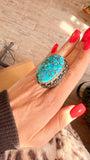 Wild Vein Turquoise Ring — Adjustable
