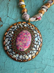 JTO Mosaic Dreams - Rosé Glow Scarf Necklace