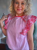 Lilac Daydream Embroidered Knit Top
