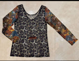 A Rare Bird “Leopard Bee” Mesh Top