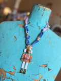 Pink Glitter Nutcracker Scarf Necklace Jennifer Thames