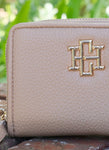 Caroline Hill Nadine Zippered Wallet Taupe