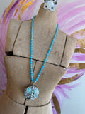 Hippie Chic Wearable Art - Gemstone Peace Necklace I