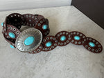 Brown/Turquoise Trail Belt