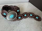 Brown/Turquoise Trail Belt