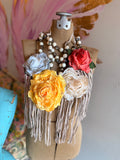 Heirloom Rose Pouch Pendant Necklace by A Rare Bird