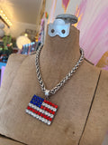 Crystal Flag Necklace