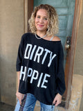 Jaded Gypsy DIRTY HIPPIE Black Be Free Top