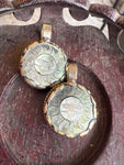 Tibetan Abalone Sun Carved Pendant
