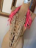 Art By Amy Coco Pearl/Rose Fringe Necklace