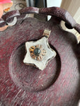 Tibetan Moonstone/Labradorite Star Pendant