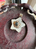 Tibetan Moonstone/Labradorite Star Pendant