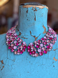 Pink Multi Starlight Collar Crystal Necklace