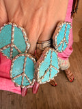 Peace Out Turquoise Slab Ring ATG