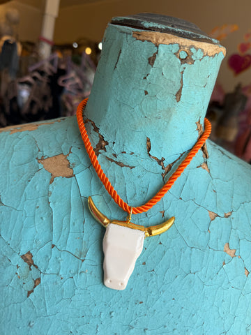 Western Spirit Cord Necklace – Orange