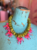 Olive Carousel Kisses Necklace
