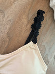 PLUS Strap Its Black Flowers on NUDE Bra