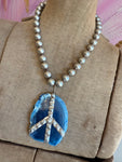 Hippie Chic Wearable Art - Gemstone Peace Necklace G