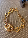 Golden Glam Tab Bracelet