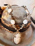 A Rare Bird Freshwater Pearl Heart Carving Necklace