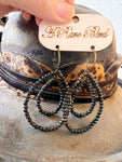 A Rare Bird Teakwood Earrings - Black